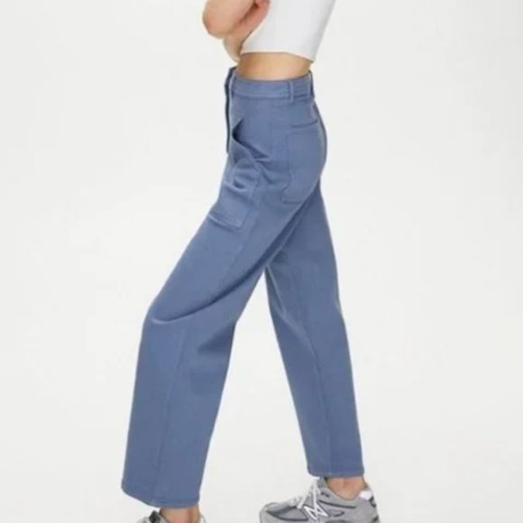 Aritzia Wilfred Free Modern Utility Pant Granite Blue Size 0 - Picture 2 of 5
